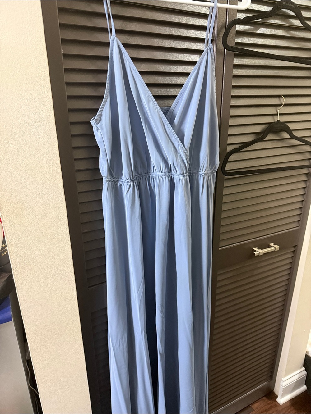 SHEIN Light Blue Spaghetti Strap Midi Dress